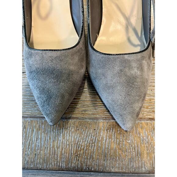 Marc Fisher Women's Gray Suede Pointed Toe Lace Up Pump Heels  SZ 8.5 - Picture 7 of 10